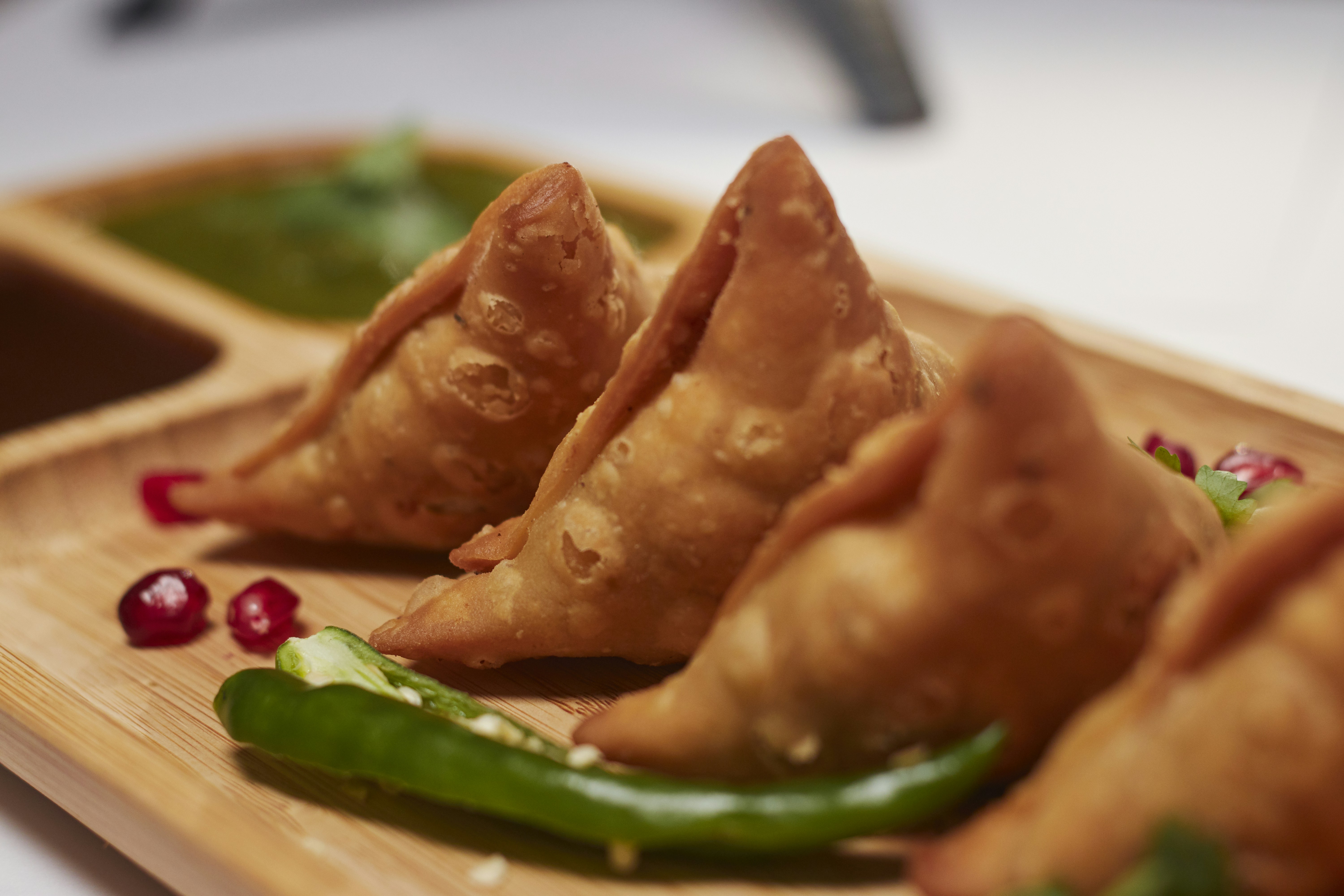 Indian food prepared with traditional ingredients